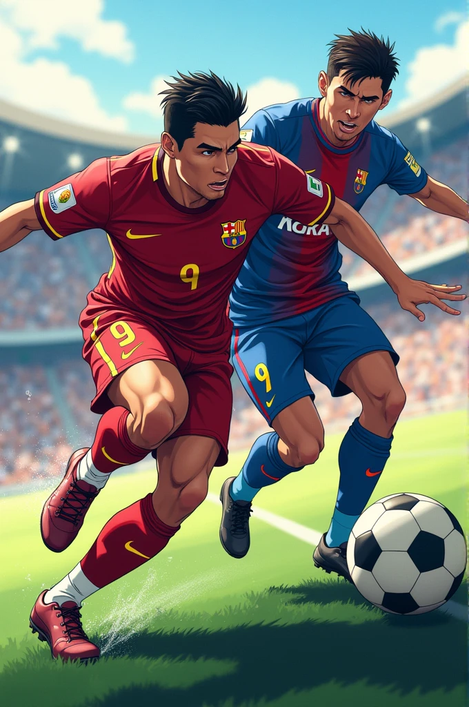 Cr7 e messi version anime