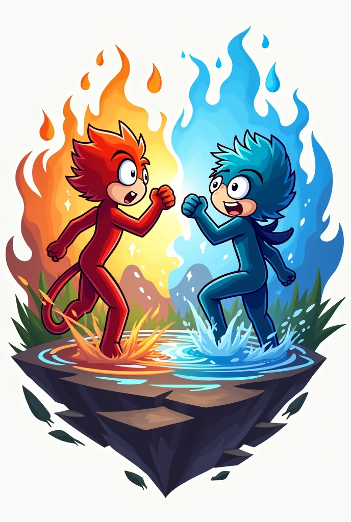 Fire versus water scavenger hunt logo