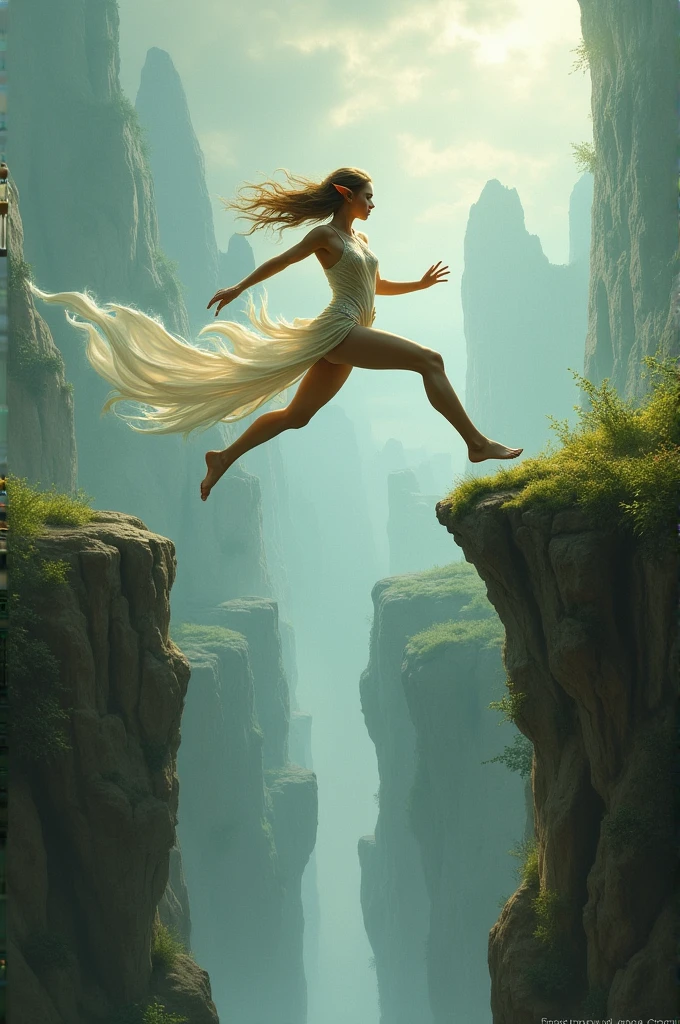 Elven jumping off. A bridging