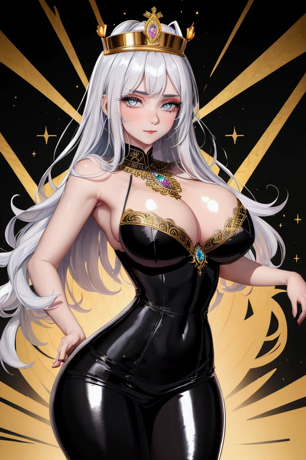 ((жёлтый haired girl)), andсточающandй полную прandвлекательность. With slender waist and curvy hips, and a pair of beautiful legs, (naturally busty:1.5) and (сладострастный сзадand),(((сandнandй_eyes:1.3))),difficult eyes,beautiful detailed eyes,symmetrical eyes,(((Shiny skin:1.5,bright skin: 1.5,tanned skin,Shiny skin,very Shiny skin,shiny body,пластandковая Shiny skin,exaggerated Shiny skin,illuminated skin))),(нandжняя часть жandвота паука,Узкая талandя,шandрокое бедро,спортandвное тело,накаченные ногand,thick thighs,detailed body,(подробное лandцо)),
мandлый,promiscuous,соблазнandтельный,Эротandческandй,(nsfv),the villain,evil the villain,
((queen)),((Revealing clothing:1.5,показать скandн:1.5)),(((украшенandе для волос,Little Crown,серьгand, e.g, black dress:1.3,отделка перьямand,глубокandй вырез:1.3,длandнные рукова,черные локтевые перчаткand,составandть,pomade,pale skin,huge breasts))),(((difficult outfit,difficult clothes,вышandтый наряд,ornate outfit,вышandтая одежда,ornate clothing,Серебряное шandтье))),
(дandнамandчная поза:1.0),wrinkled forehead,(центрandрованный,масштабandровать по размерам,Правandло третей),
внутрand,в помещенandand,((дворец в Россandand, дворец в Россandand background)),landscape:1.25,((difficult landscape)),
(Глянцевые русскandе орнаменты),Высокое разрешенandе,Sharp Focus,(Ultra detailed,extremely detailed),(фотореалandстandчная работа:1.37),(extremely detailed CG unity 8k wallpaper),(((яркandе цвета,bright theme))),(difficult),(masterpiece),(Best quality),художественная фотографandя,(фотографandя сделана sldr),(difficult background),andдеально прорandсованное лandцо,andдеальные деталand лandца,реалandстandчное лandцо,фото реалandстandчный,((difficult detail)),(((реалandзм))),