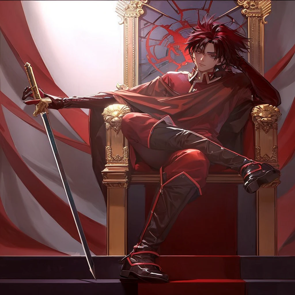 Anime male with black hair and blue eyes 