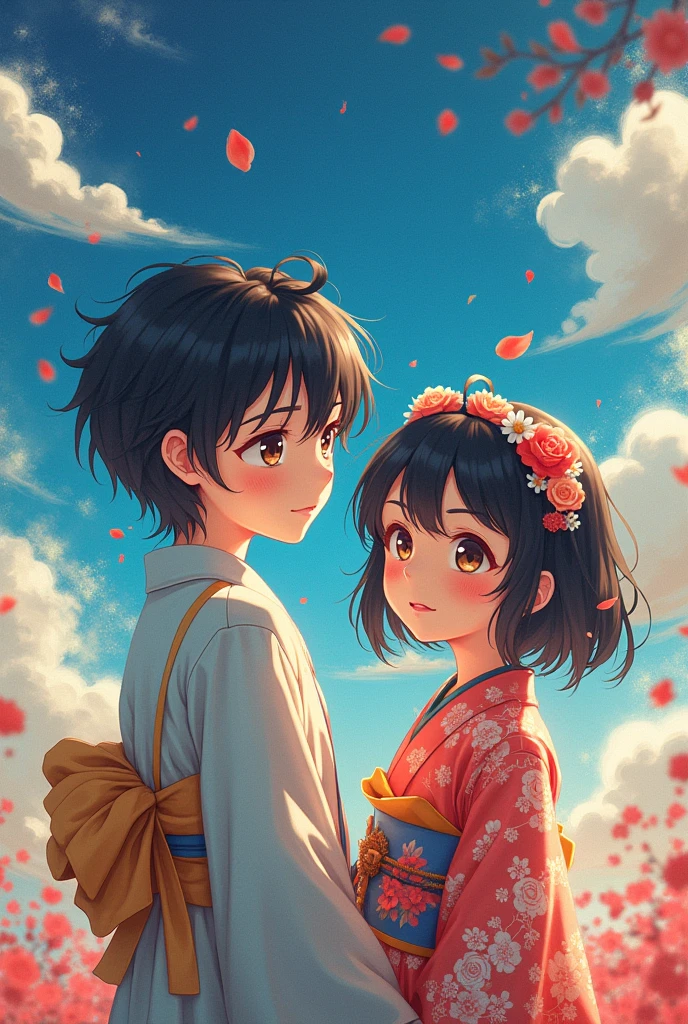 What would happen if Ken Ryūgūji and Takashi Mitsuya had children? Create an image of what they would look like.