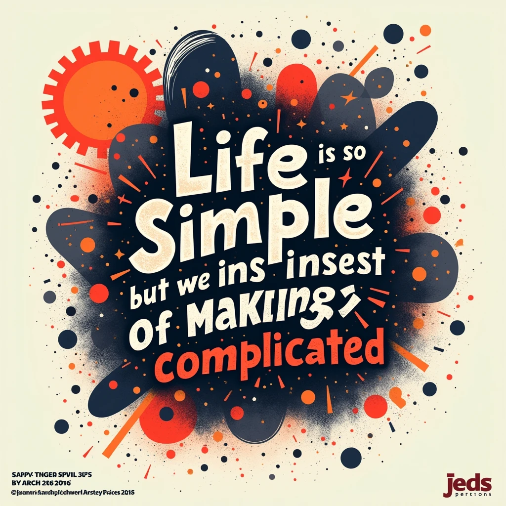 Typographic Poster, Ultra Creative Typographic Poster Designs | Graphic Design * Life is so simple, but we insist on making it complicated *