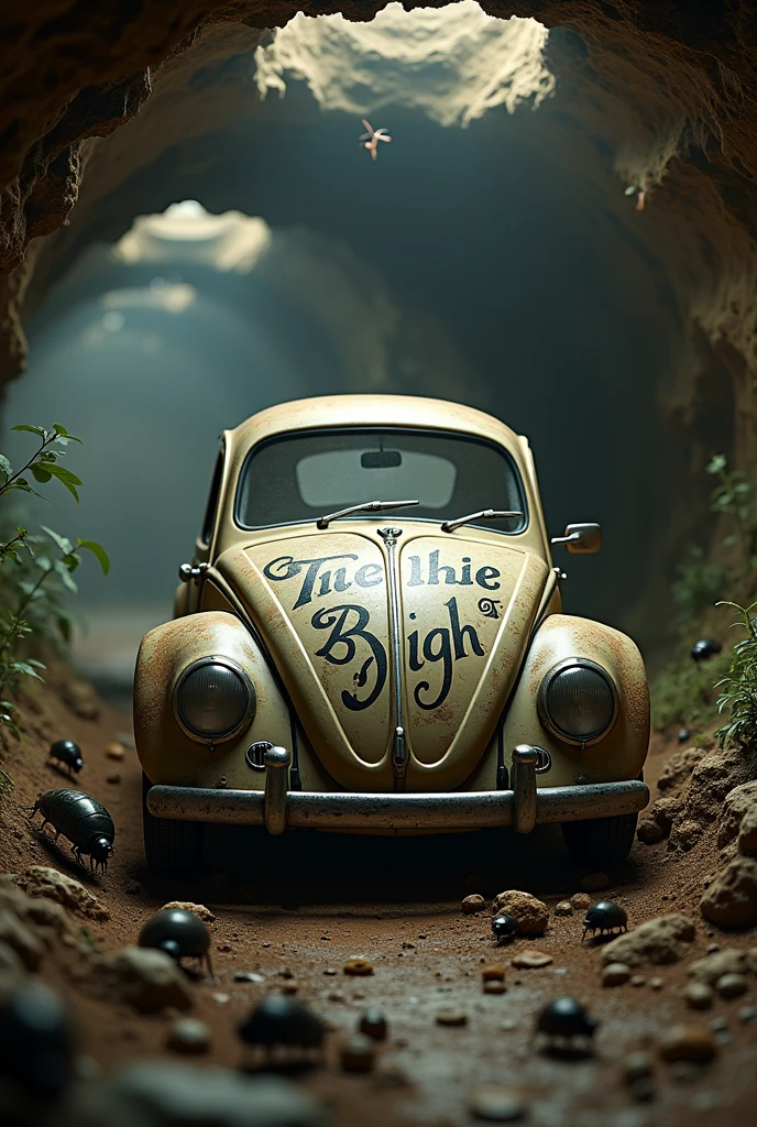 Old model Beetle cursive letters Under Ground Bugs Club