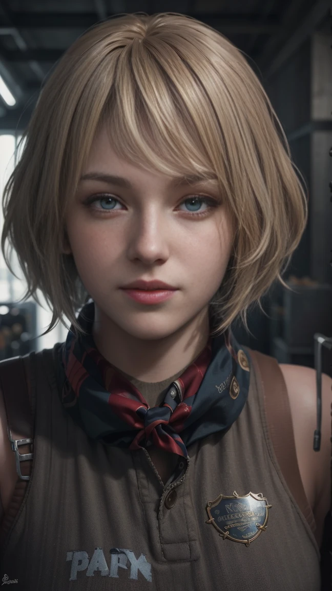 1 girl, Photo portrait re4ashley, sports, blacksad , , volumetric lighting, best qualityer, work of art, complex parts, Tone-mapping, sharp focus, hyper detailled, trending on Artstation, Realist,