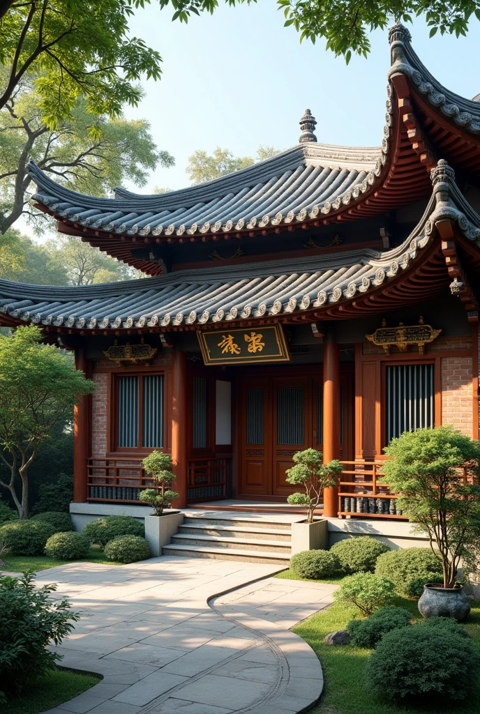 Chinese style house with yard