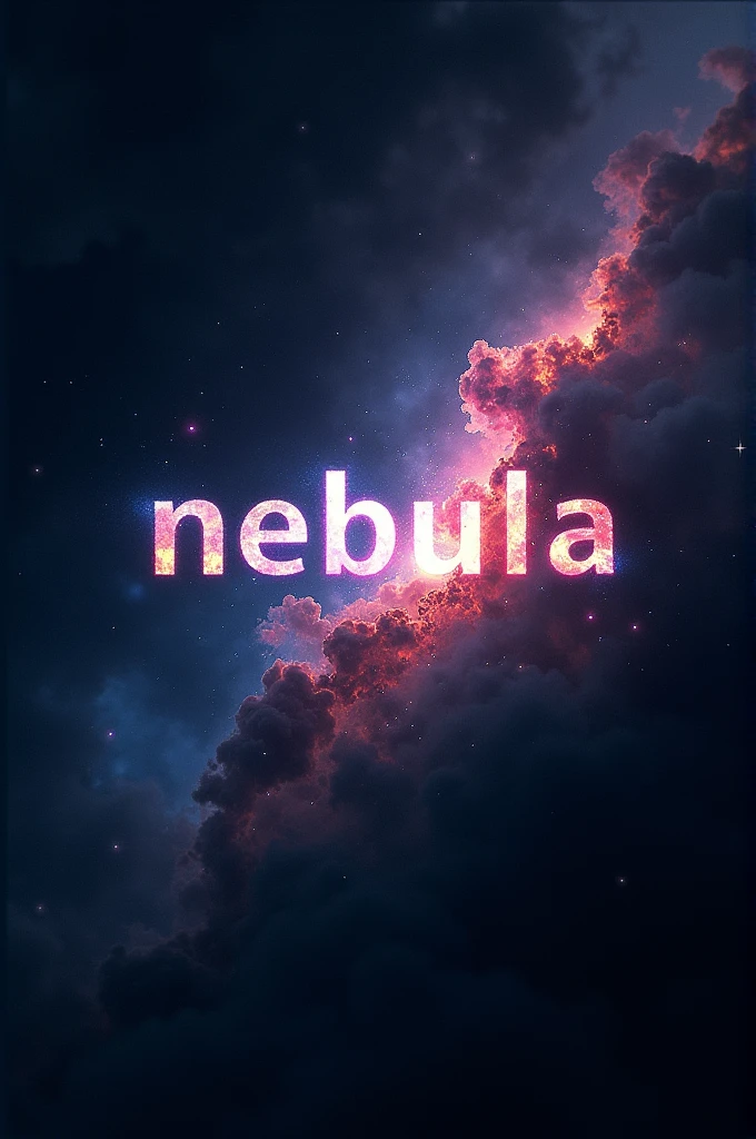dark space Theme with the word nebula designed on it