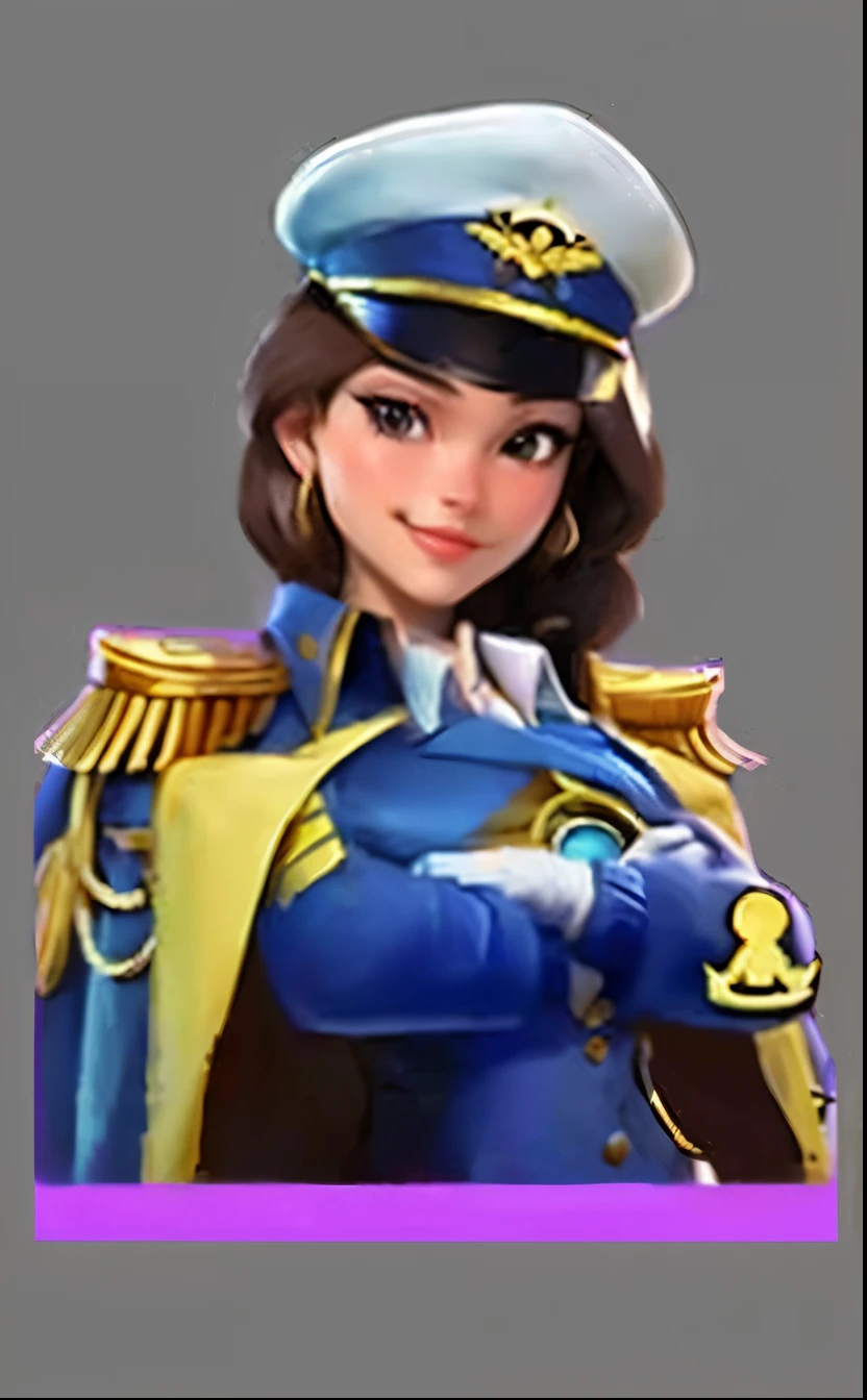 Close-up of cartoon characters wearing, European and American cartoons,girl,Blonde Hair, Character art, Female characters, Orianna, simona sbaffi is the team leader, female pirate team leader, 官方Character art, Close-up characters, team leader, hero character art, Farah, Stylized art, Astrie Lohne, Character Icon, blue