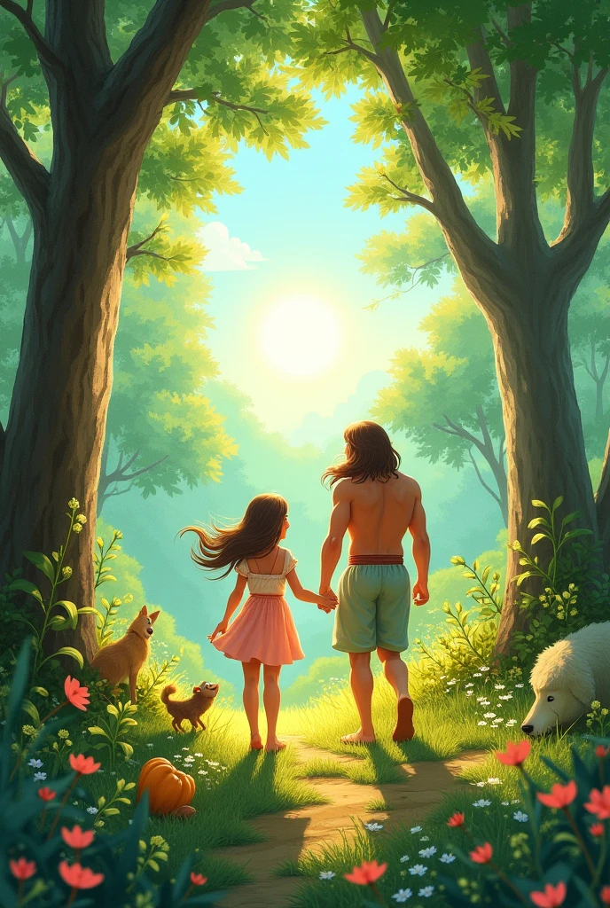 I WANT THE STORY OF ADAM AND EVE. FOR CHILDREN IN PICTURES TAKE 10 PICTURES FROM THE STORY