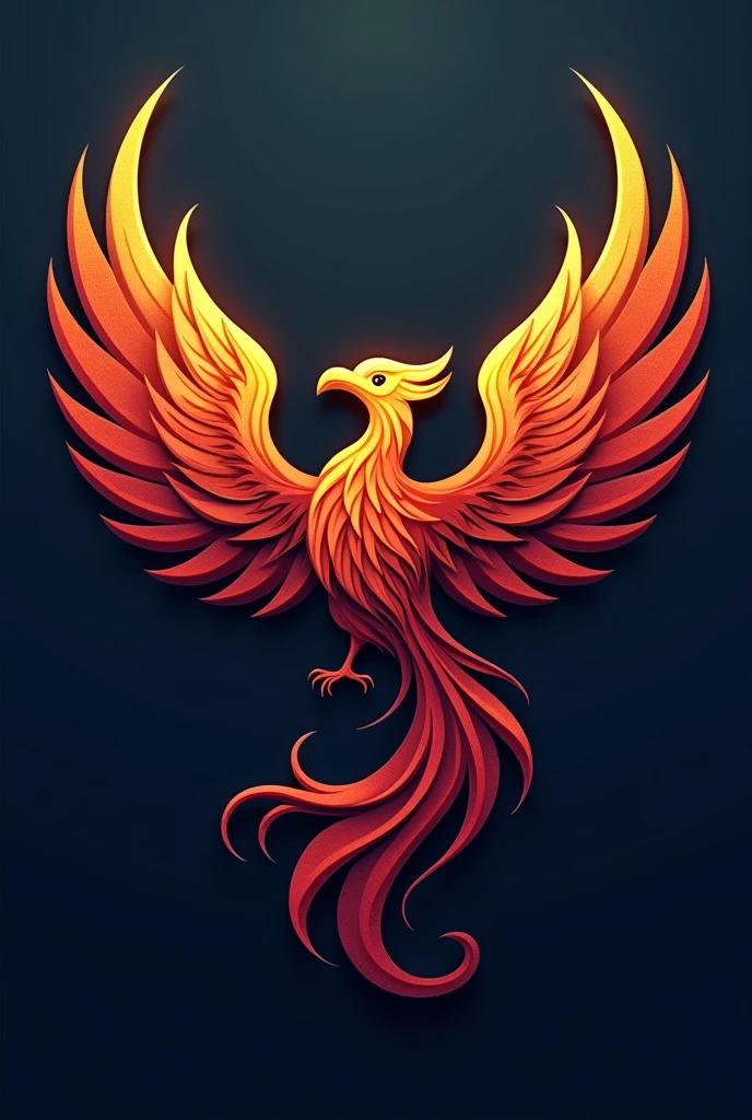 Make me a nice, modern and cool soccer team logo now in the shape of a phoenix