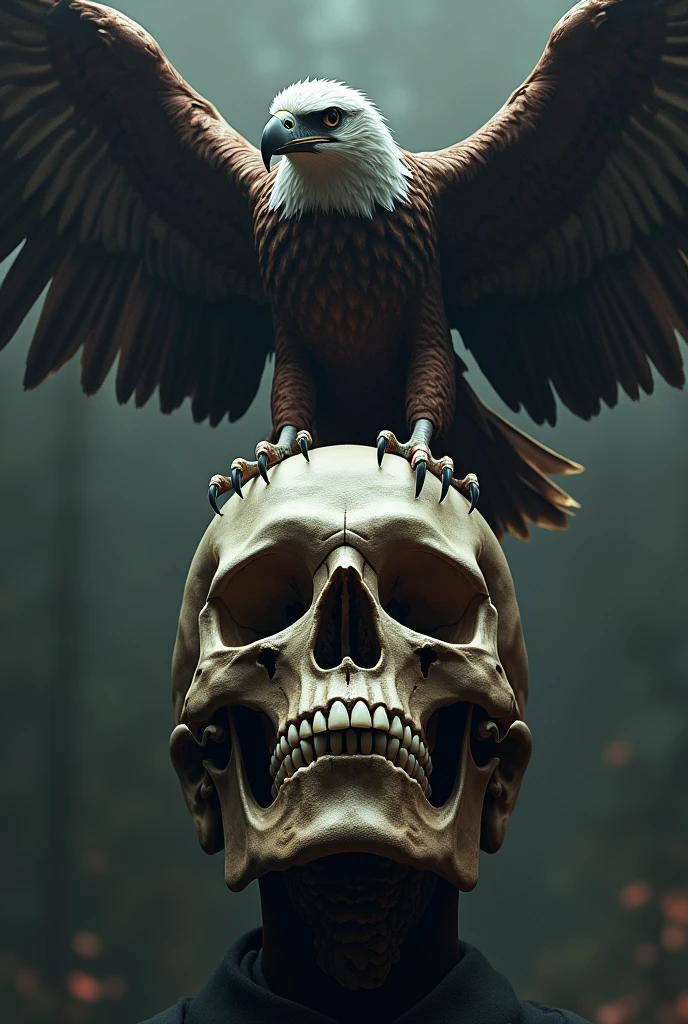 A skull with an eagle on top, I want another model like this 
