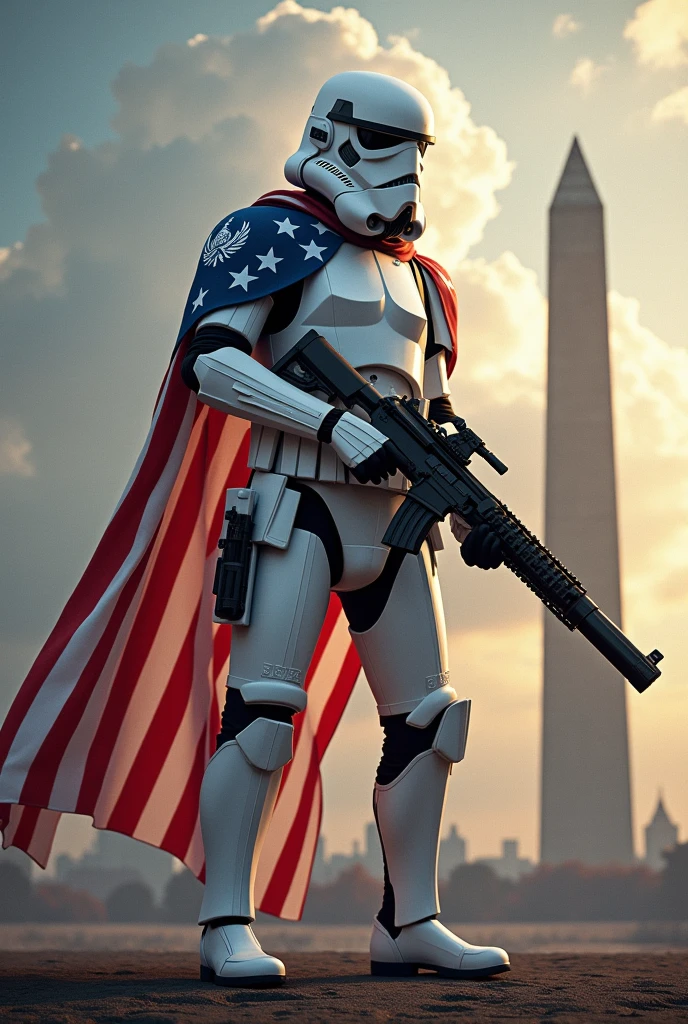 United States of America themed Stormtrooper from the original Star Wars trilogy