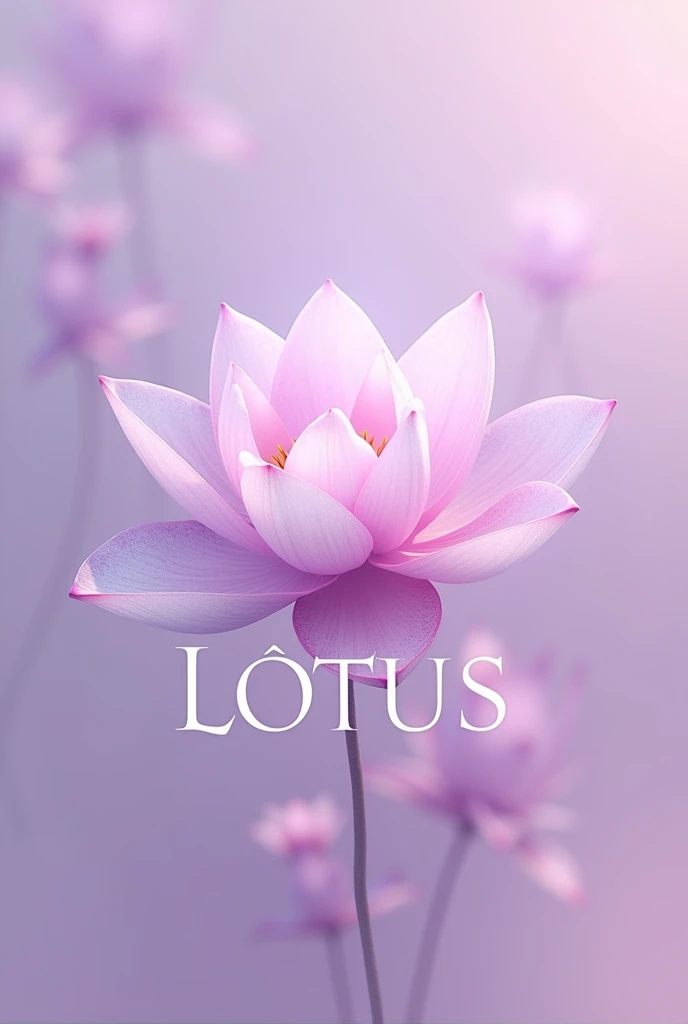 I need to make a logo for my makeup store called Lotus Flower, and the corporate colors are lilac and pastel purple, I need a synthesized lotus flower with the name in Spanish, give it a more feminine font, more options, as for logo on Instagram, with the name in Spanish, the pretty letter, more like factored, without the lyrics in English