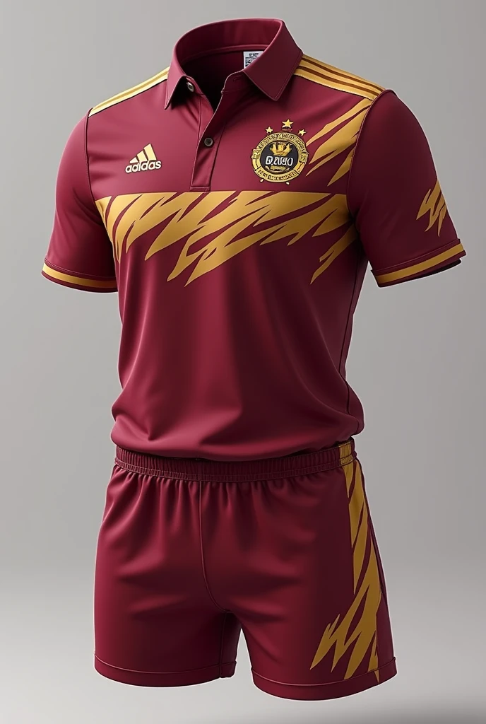 10 maroon olympics clothes, white and gold