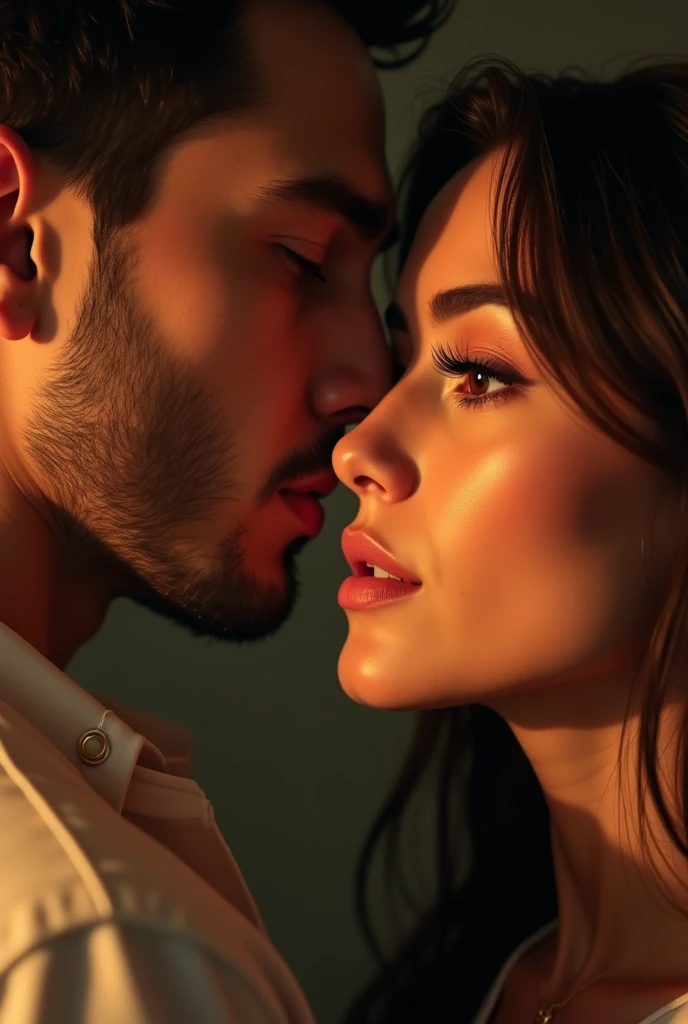 a man and a woman, beautiful detailed eyes, beautiful detailed lips, extremely detailed eyes and face, long eyelashes, full body portrait, romantic couple, cinematic lighting, dramatic lighting, warm color tones, photorealistic, 8k, highly detailed, cinematic, masterpiece, concept art