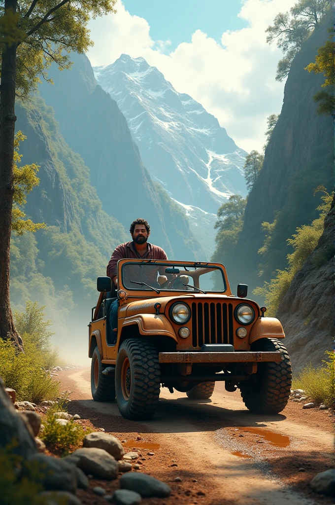 Karthik coming with jeep