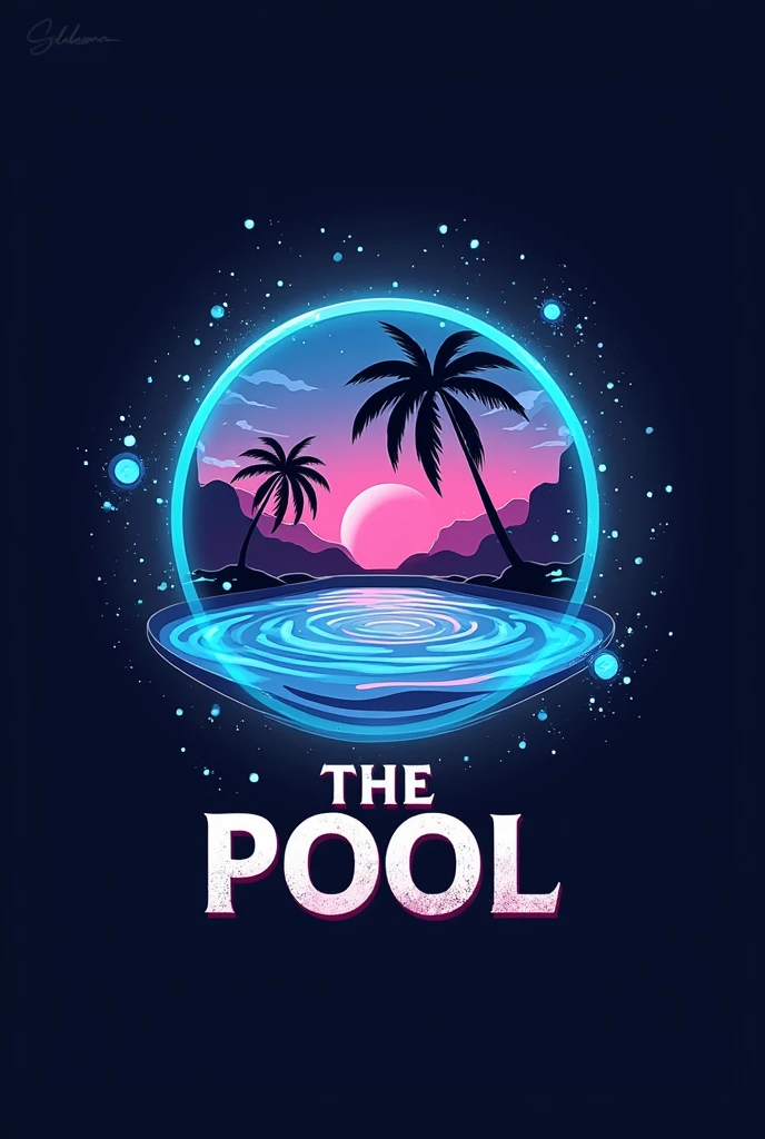 hazme un logo que diga "THE POOL" que sea tematica electronica