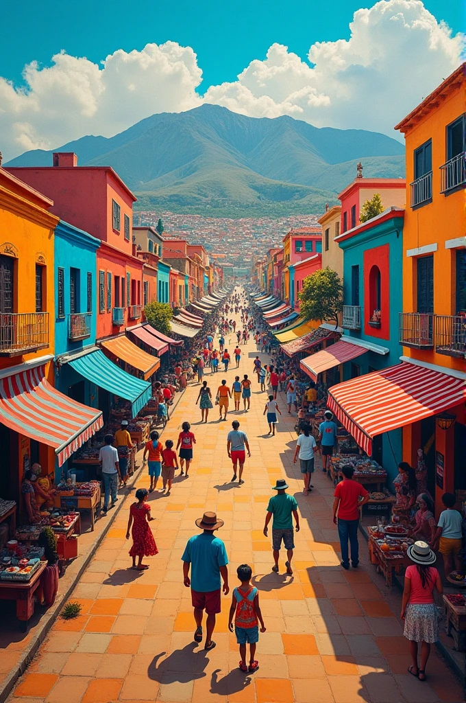 mural of the city of tacna, peru