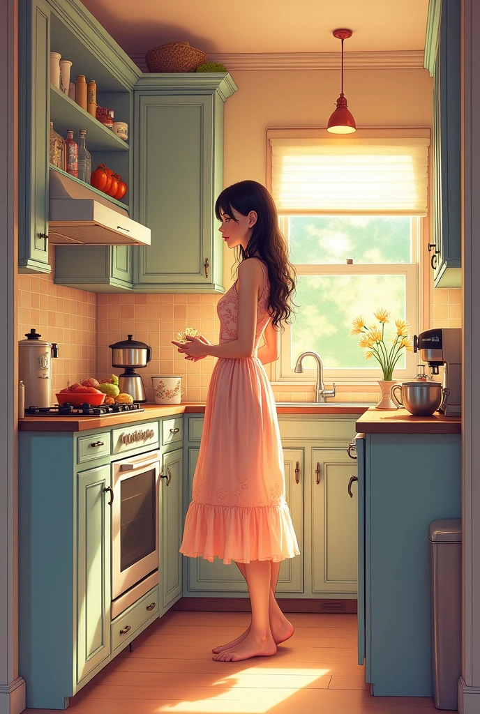 ((1womanl )), ((Perfect artwork)), ((manhwa)), ((little kitchen))