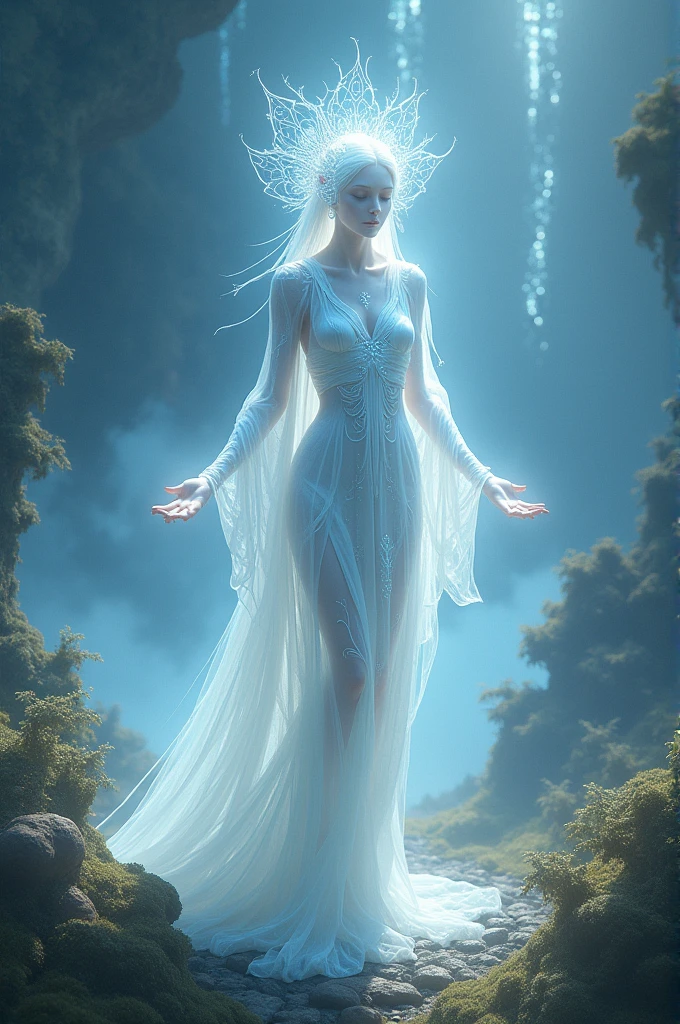 (ghostly, ethereal very young girl with floor-length translucent, flowing attire, resembling a cloak). Her face is gaunt, pale, ghostly, with a touch of sorrow. gloomy atmosphere. The scene exudes an eerie ambiance, with a hint of (nsfw, sensual, large breasts) undertones, as if unveiling secrets from the past. (subtle nudity:0.7), nipples trough clothes, face, miku hatsune, ahoge, aqua eyes, aqua hair, crossed bangs, hair between eyes, hair ornament, long hair, twintails, foggy
