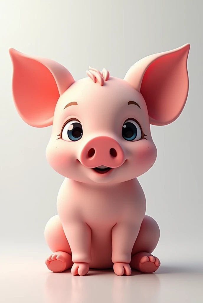 CREATE AN ANIMAL, PIG, 3D, TRANSPARENT BACKGROUND