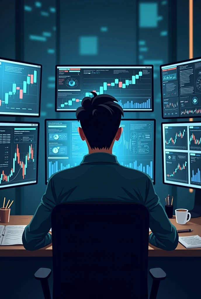 Person working with cryptocurrencies