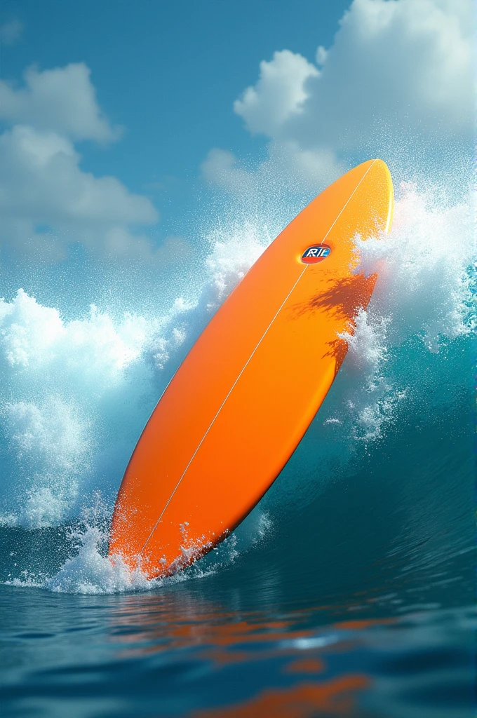 Orange surfboard 