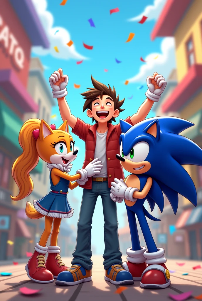 Congratulations Enzo with Sonic and girlfriend