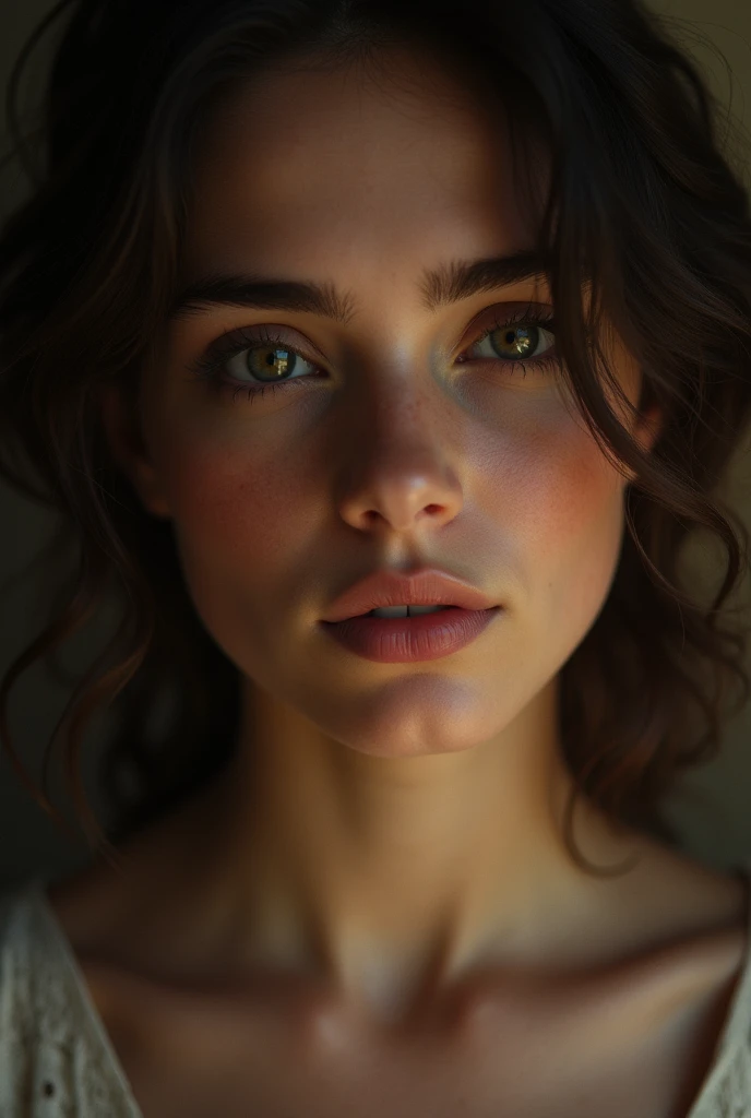 ((1 Spanish teen girl)), ethereal beautiful, Natural breasts, Slim waist, soft light, ((David Hamilton style)), close up picture, masterpiece, best quality, photo-realistic, 8k, high resolution, detailed skin, 8k uhd, dslr, dark lighting, high quality, film grain, Fujifilm XT3