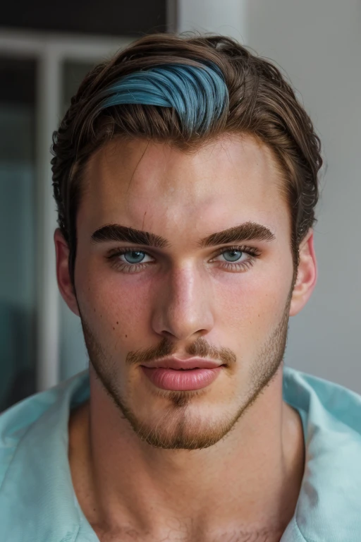 RAW Photo, closeup face portrait photo of man michael_yerger, 8k uhd, dslr, soft lighting, high quality, film grain, Fujifilm XT3, straight hair, black hair, ice blue eyes