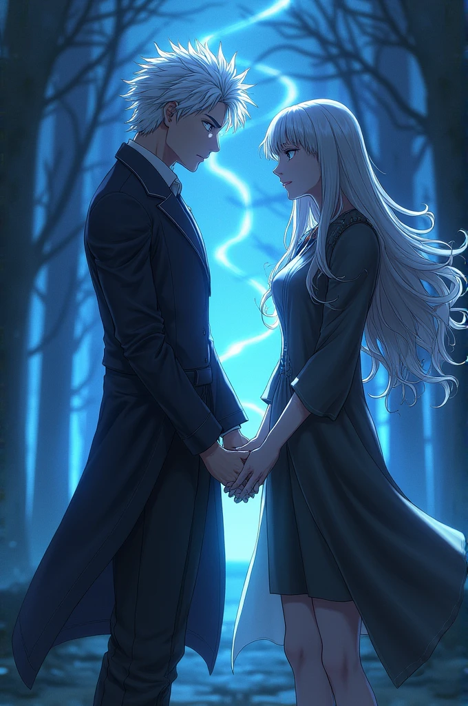 Gojo satoru and makima holding hands