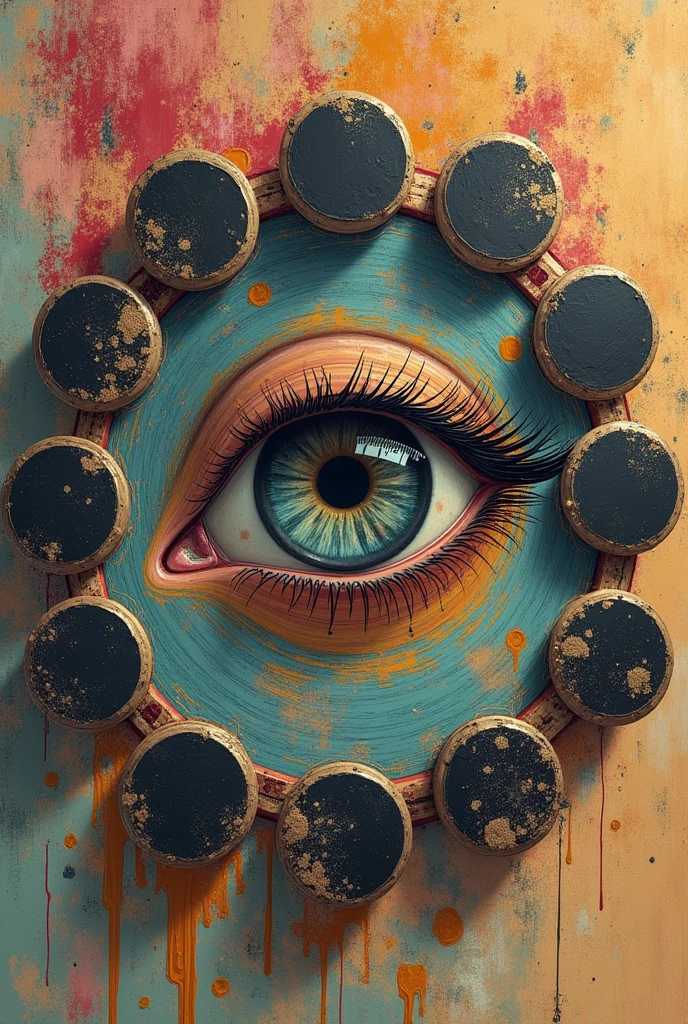 ten circles around one eye