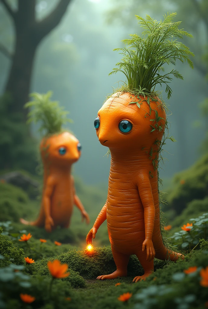 Carrots are mythological creatures, they are peaceful monsters, They are wise but scary creatures