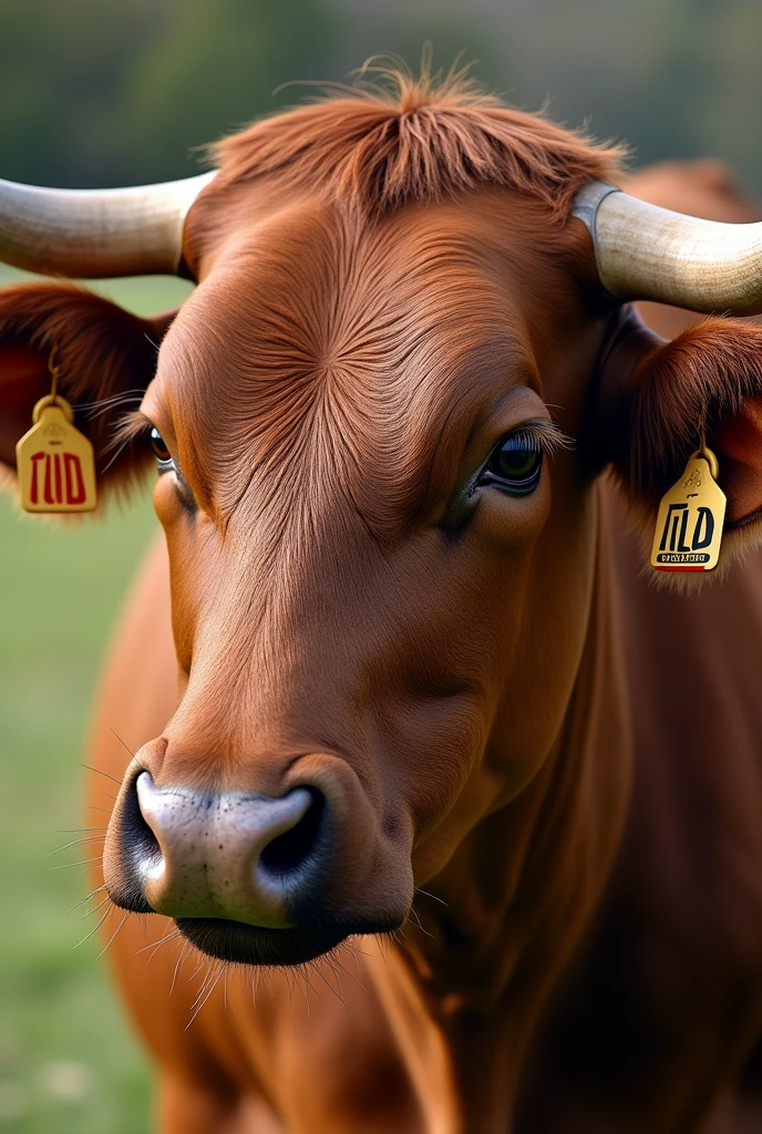 Cattle brand with the letters TGD