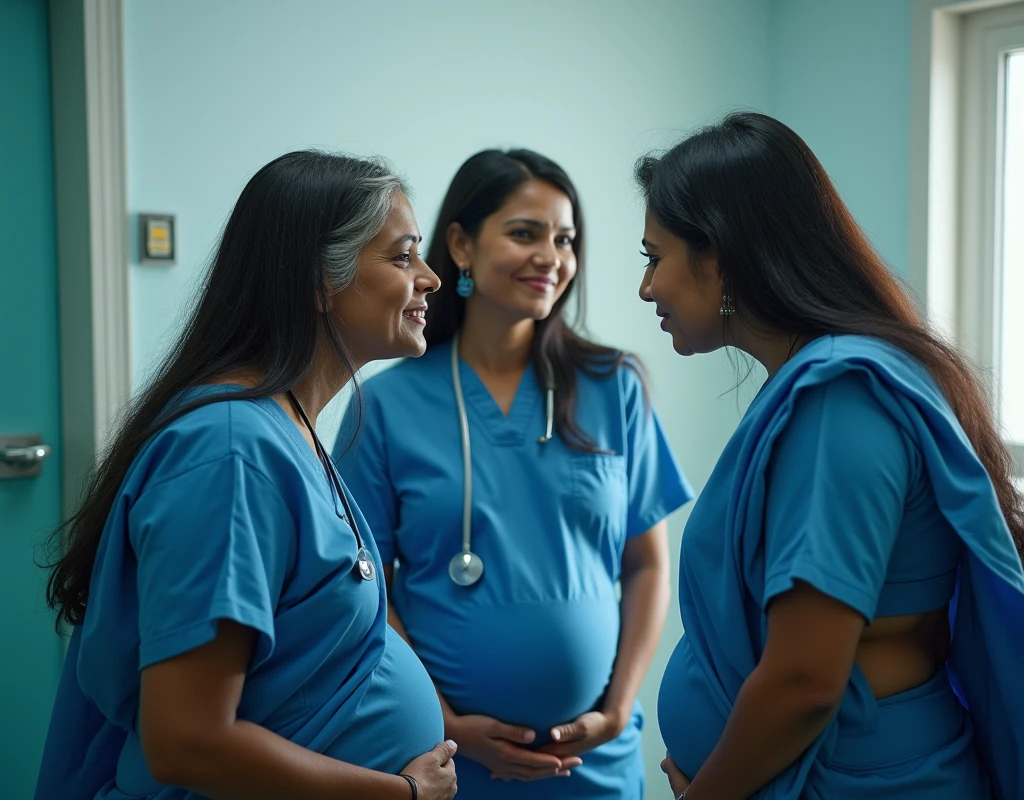 highly detailed,best quality,in luxerius items sorrounded bright lighted modern indian doctors' clinic,70 years old indian eldery pregnant three ladies in blue half sarees with thier very much big bust and their pregnancy belly exposed,they visited a 40 years old young indian doctor,The 40 years old indian lady doctor worn all body exposed dress,her bust exposed,her  exposed,with her very big bust,Her hair also black color 30 years old rapunzel hair,They are lesb eldery 70 years old lady sitting on the doctors' ,40 years old doctor bend over and licking ear putting her tongue out,The other 70 years old two ladies wildy kissing doctors head scalp,they have eldery gray-black very long high volumed hairs,They were treated with excesive wet look hair-gel and hair-oil bath,only hairs are tightly slick combed very well and neat combed cascading in one stream,revealing one streamed combed hair lines highly visible,due to slickness hairs are shining like mirrors,they all having sagging hanging eldery breasts,But ies are perfect figures,{{{{showcase Full Bodies,head to foot}}}},{{{{Full Nude}}}},{{{{{{Eldendian women}}}}}}},{{{{{Wet hairs,Totaly oil wet hairs,}}}}},{{{{{Perfect color grading}}}}},{{{Show their elderity with the pregnancy}}}},{{{{Showcsse all three ladies in picture}},{{{{shocase they do kissing and licking}}}},((((All hair lines are highly visible)))))),((((((All ladies eldery and younger ages are highly defined in perfect figure outings))))))), (((((((((((((All prompt details to be include))))))))),