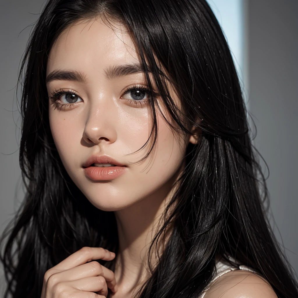 Black Hair Close-up of face Beauty