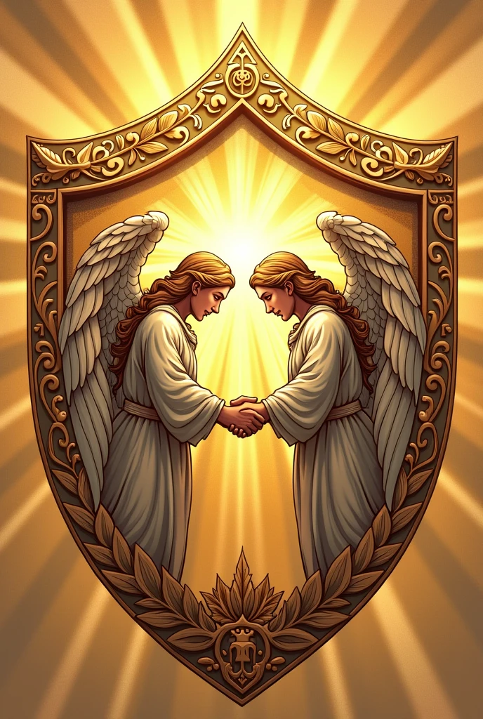 create a team shield in drawing with the name the chosen ones interpret it as you wish with involvement with the bible