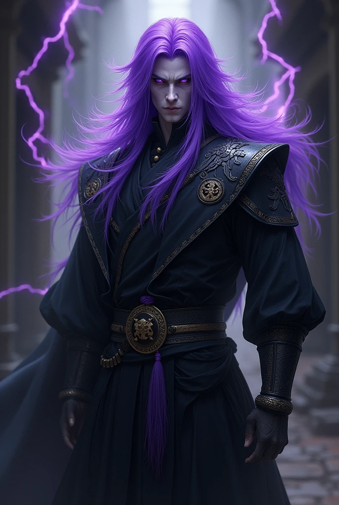 Kenjaku with purple hair