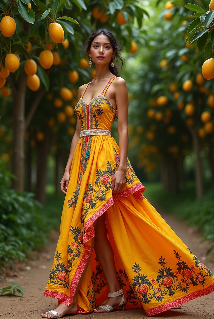 You can make a dress related to the El Salvador mango department that has one less guy with trees 