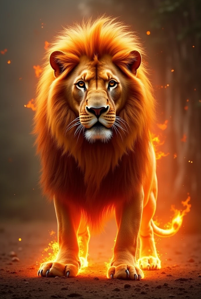 Fire lion
