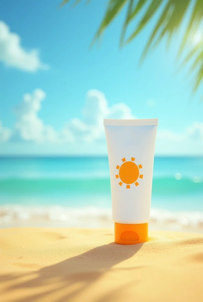 Create a banner background design for sunscreen but without the product on it