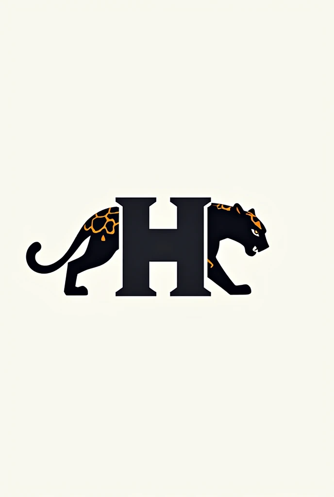 help create art combination best most world trick sketch of leopard and letter H to look as they joined structure logo for something 
