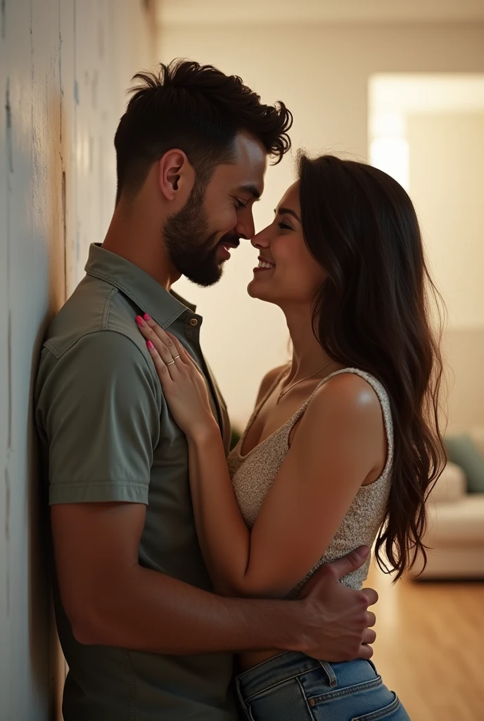 A heterosexual couple in a 69 position