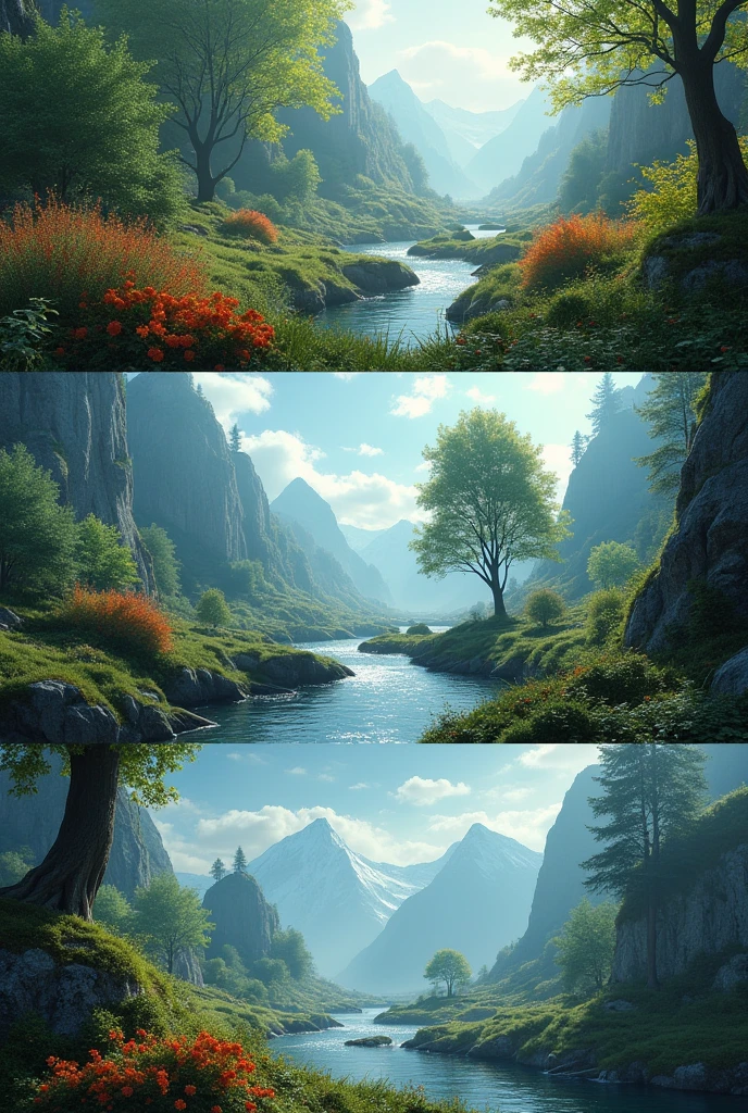 Images of work and natural environments.