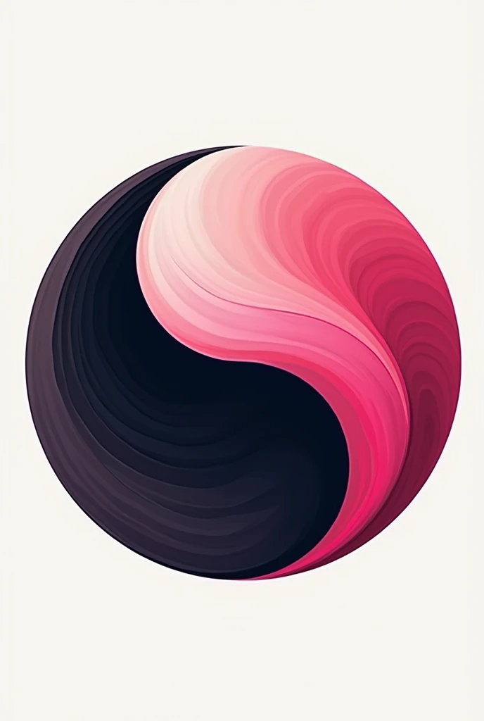 Pink and black Ying-Yang