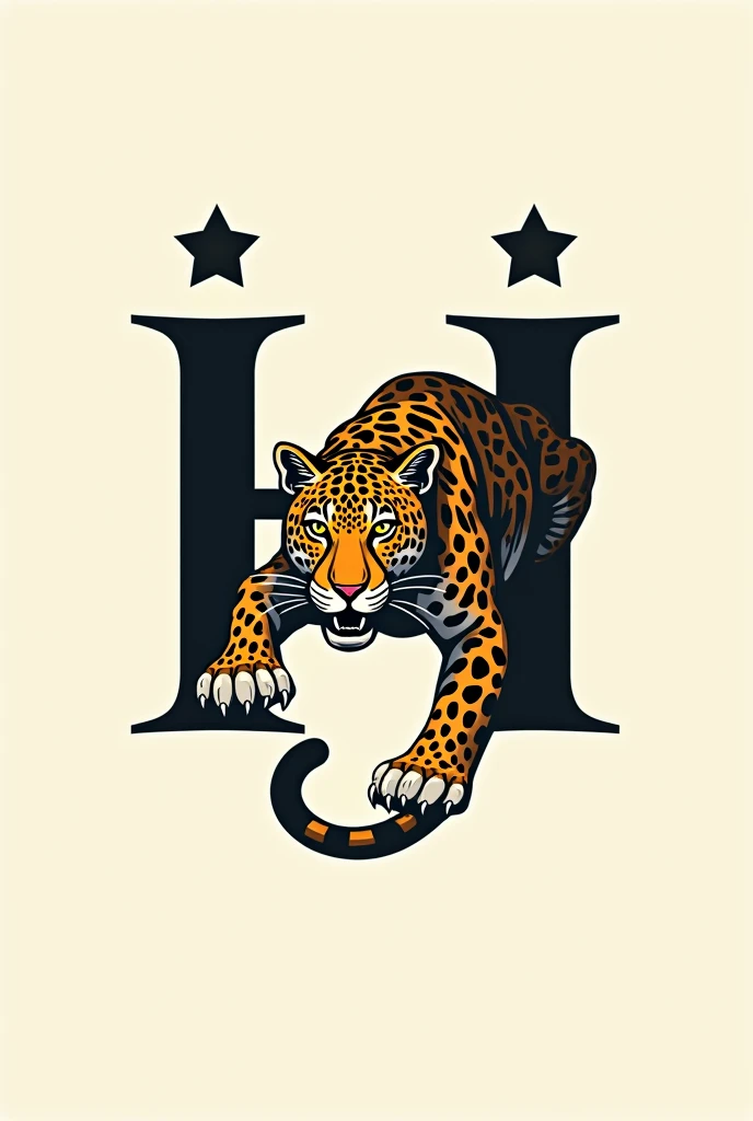 help create art combination trick sketch of leopard and letter H to look like one as it's look like H and same time leopard as they joined structure logo for havana enterprices