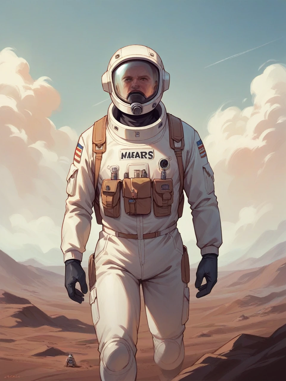 Astronaut on Mars