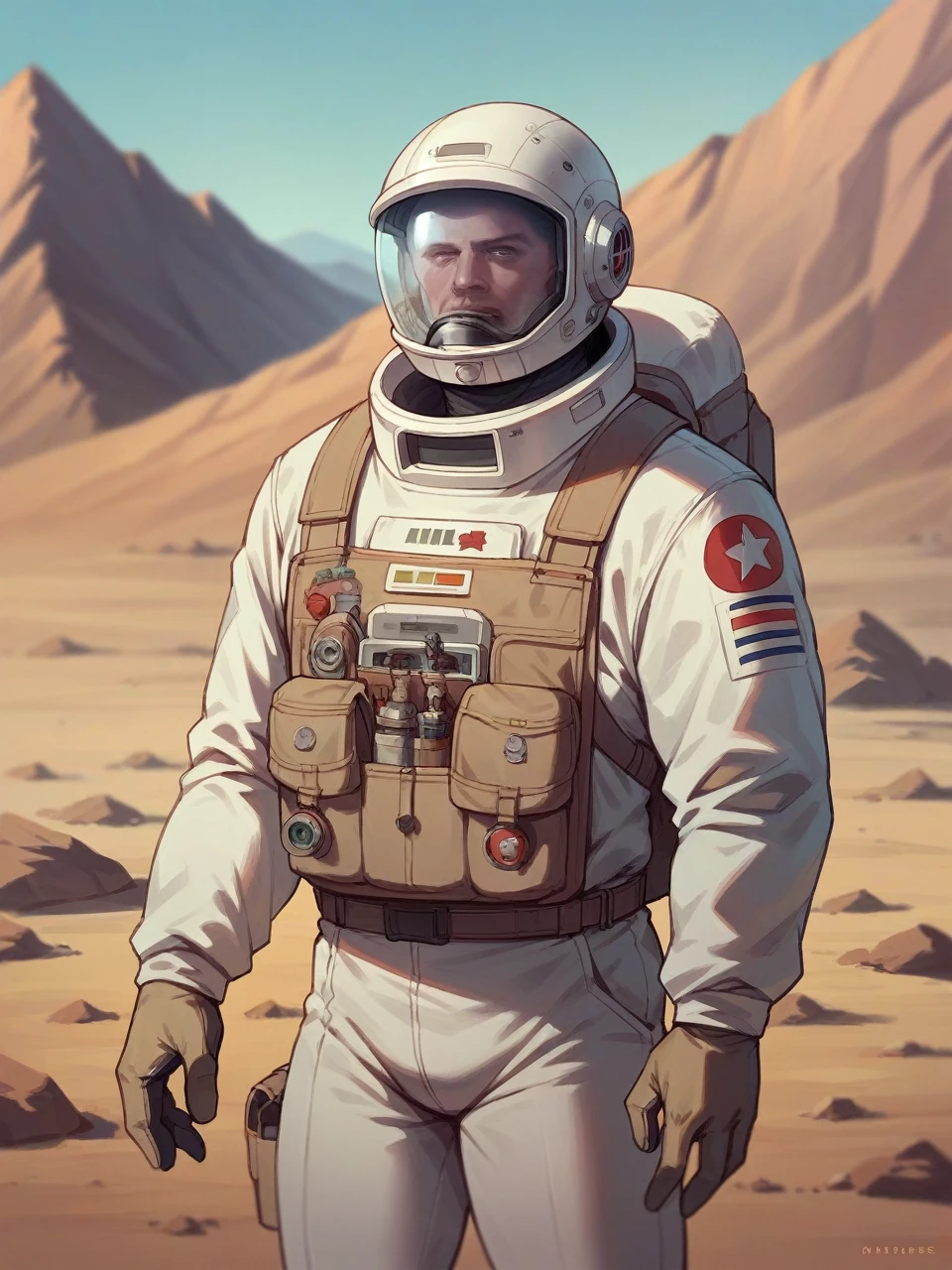 Astronaut on Mars 