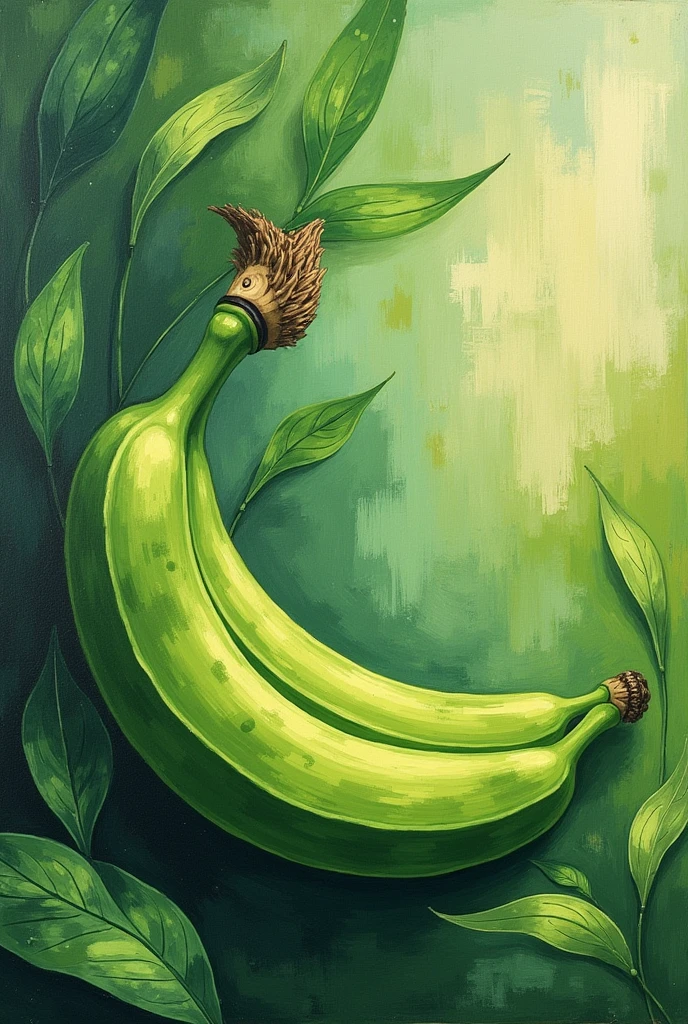 painting with green banana