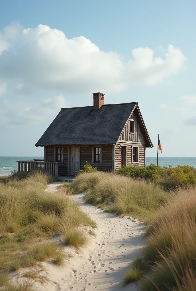 wooden cottage on the beach 